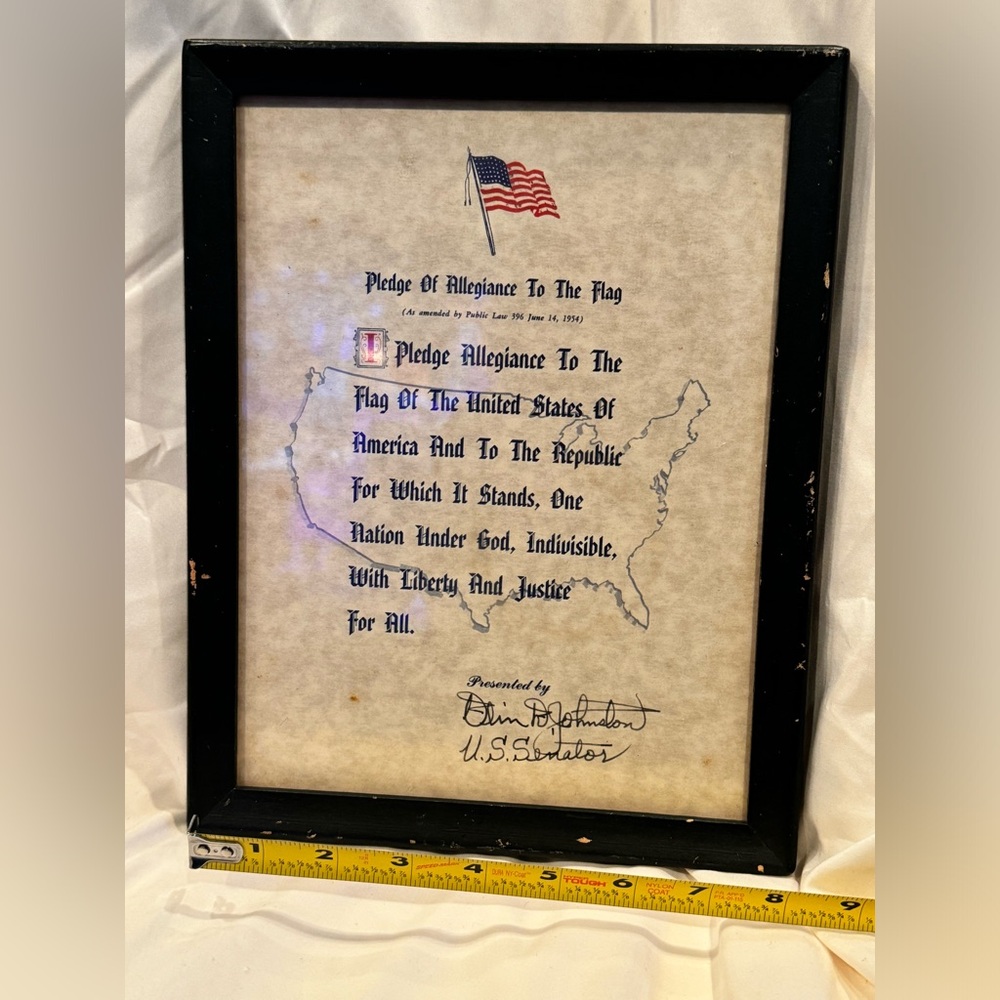 Framed Pledge Of Allegiance